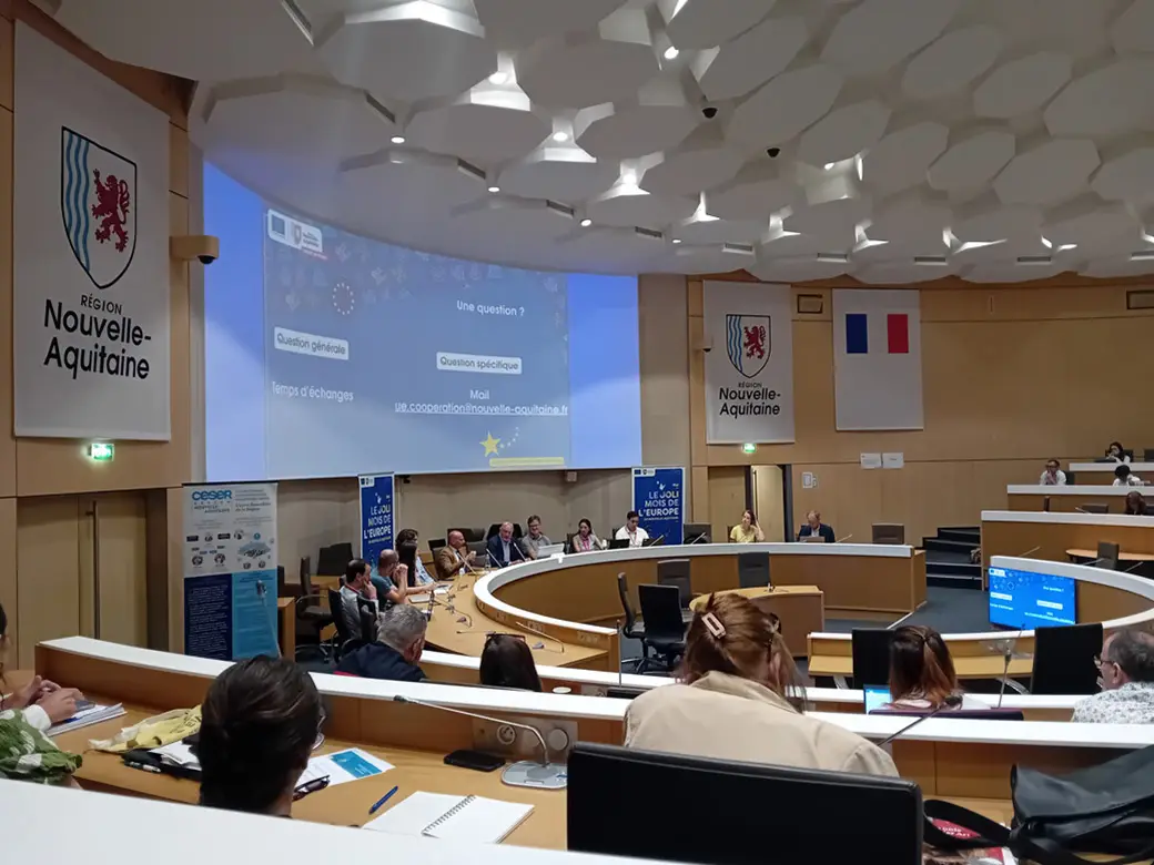 Vue de l'amphithéatre du Seminaire de la Cooperation Territoriale Europeenne à Bordeaux
